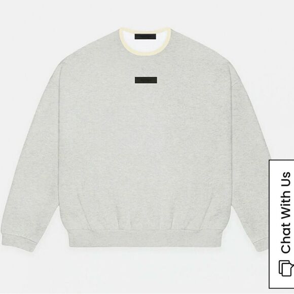 Essentials Other - FEAR OF GOD ESSENTIALS LIGHT HEATHER GREY CREW NECK SWEATSHIRT NWT SIZE L